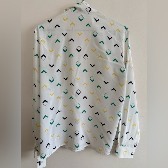 Bleyle White Blouse with Geometric Patterns - Picture 2 of 3